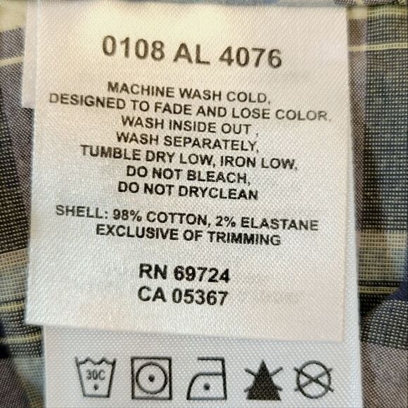 Columbia Blue Plaid Double Snap Bermuda Shorts Size 10 - Picture 6 of 6